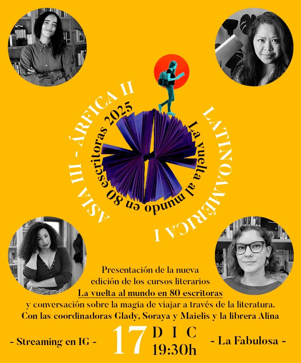 Os invitamos a la presentación de los cursos de La vuelta al mundo en 80 escritoras que comenzarán en enero de 2025.