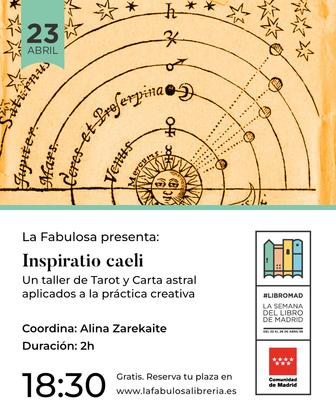 Inspiratio caelis. Taller. LIBROMAD 2026