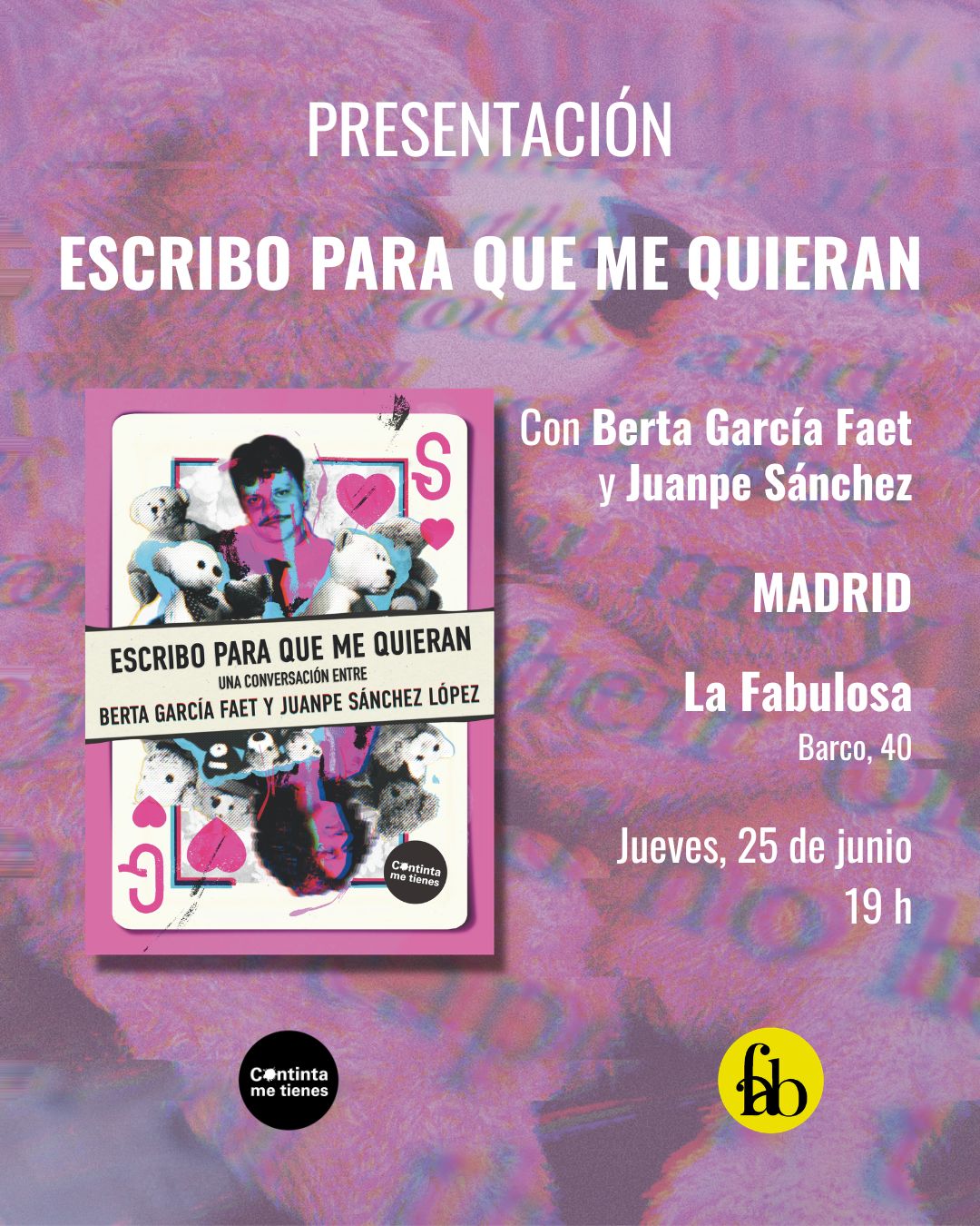 Escribo para que me quieran cartel